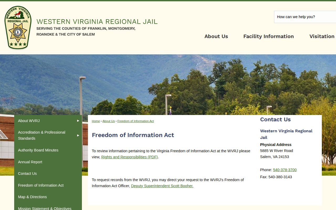 Franklin County 72 hour release WVRJ records fallback