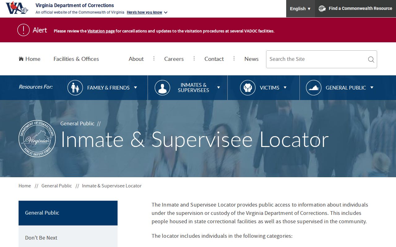 Franklin County projected release date VADOC locator
